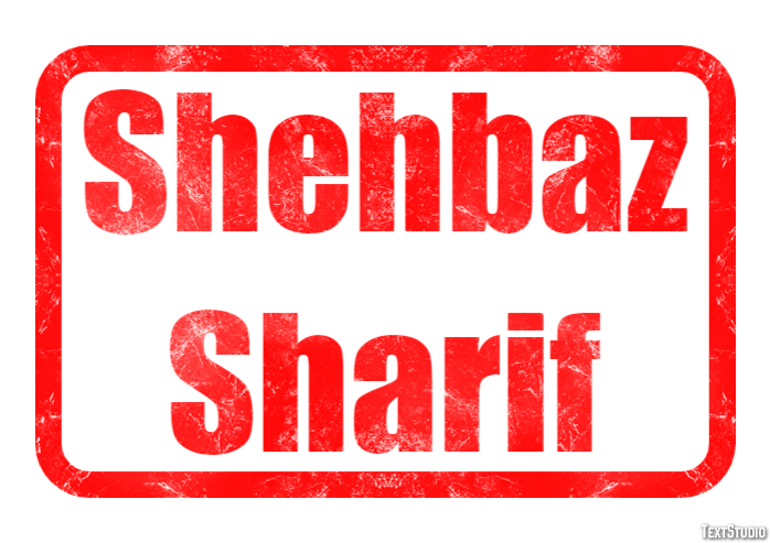 Shehbaz Sharif Text Effect