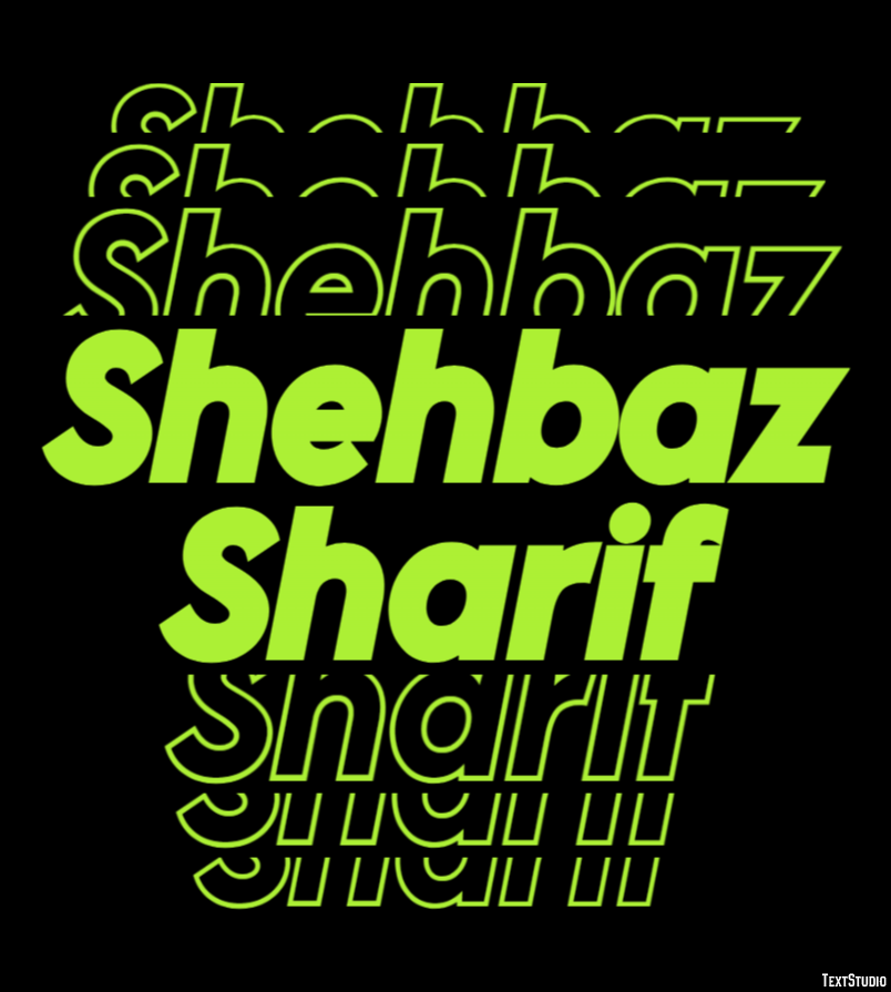 Shehbaz Sharif Text Effect