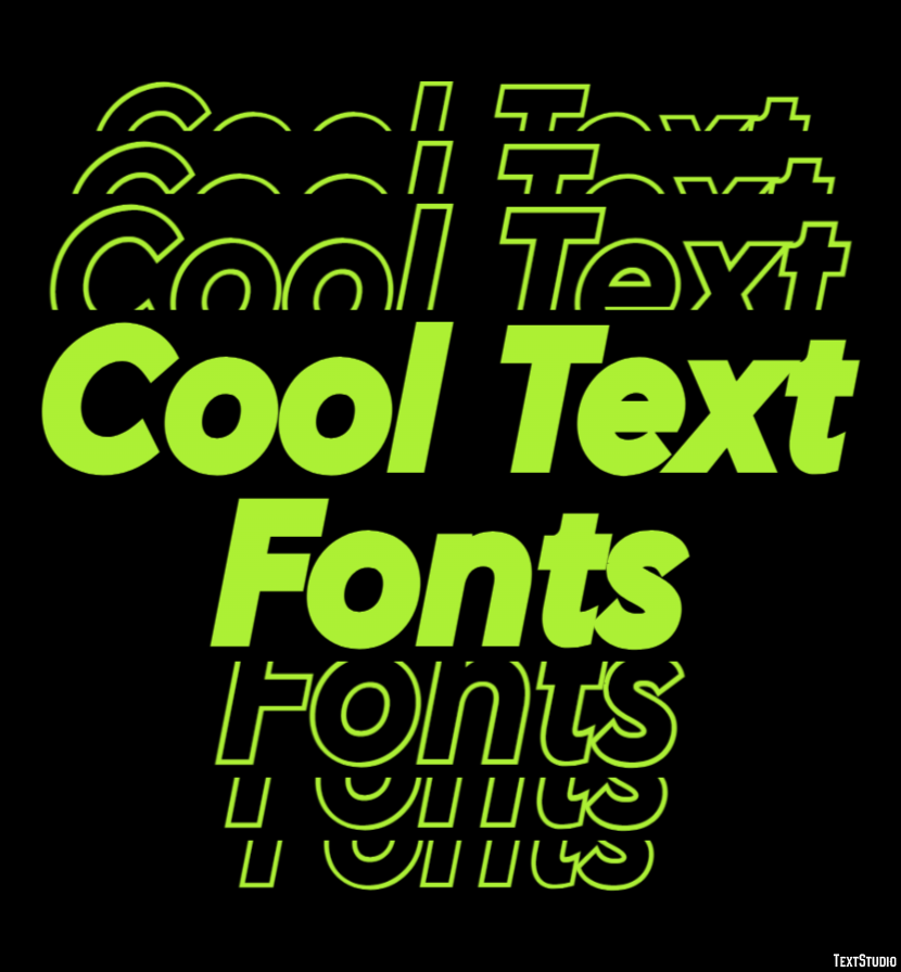 Cool Text Fonts Tekst Effect
