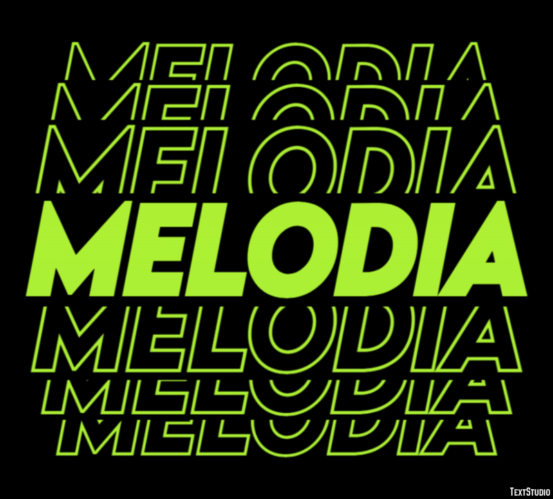 Melodia Efeito do texto
