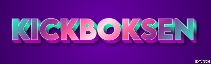 Kickboksen Tekst Effect