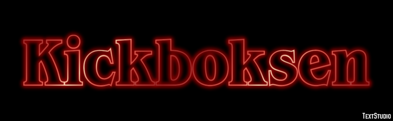 Kickboksen Tekst Effect