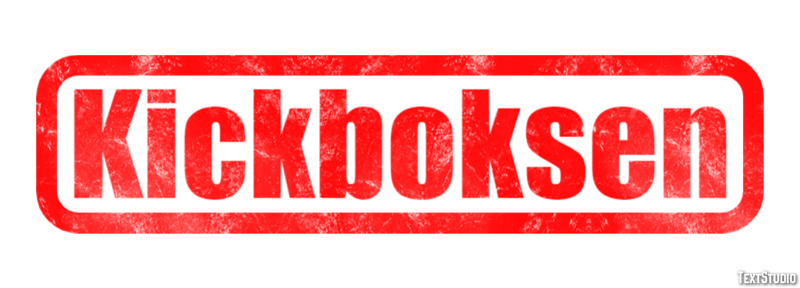 Kickboksen Texteffekt