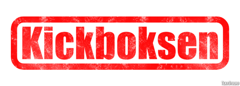 Kickboksen Tekst Effect