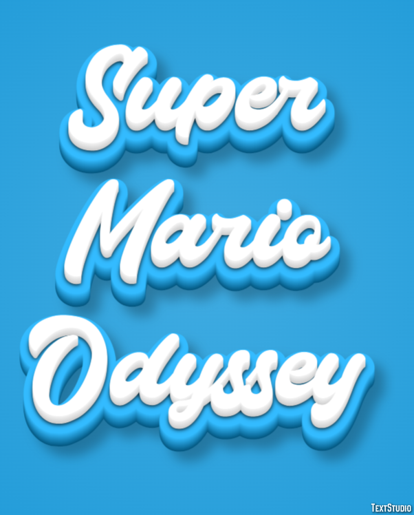 Super Mario Odyssey Effetto testo