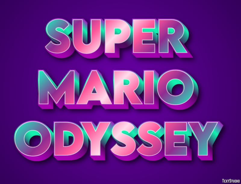 Super Mario Odyssey Effetto testo