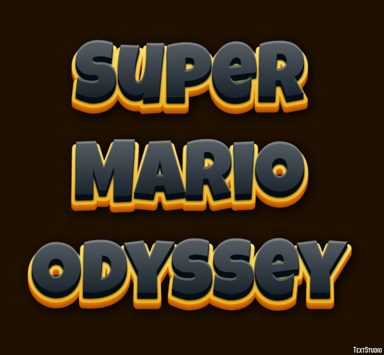 Super Mario Odyssey Texteffekt