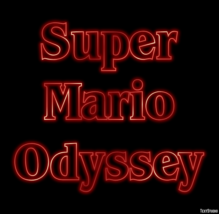 Super Mario Odyssey Effetto testo