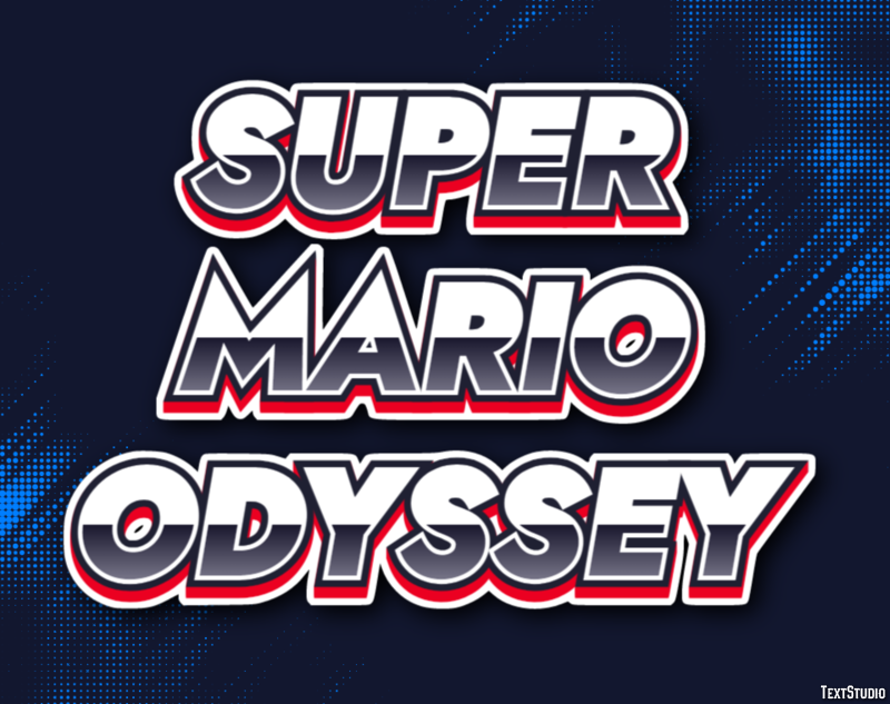 Super Mario Odyssey Effetto testo