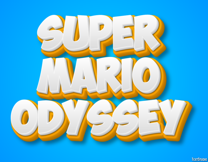 Super Mario Odyssey Texteffekt