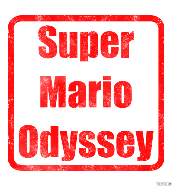 Super Mario Odyssey Effetto testo