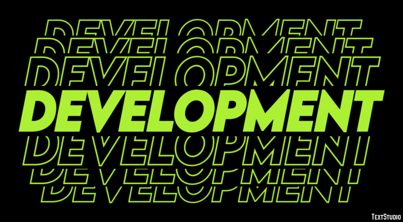 Development Эффект текста