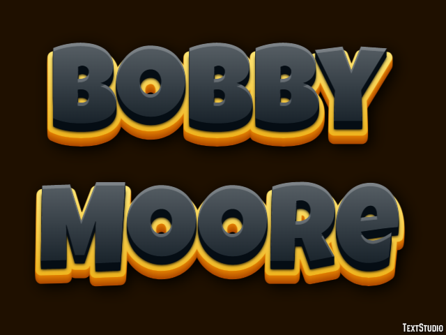 Bobby Moore Efecto de Texto
