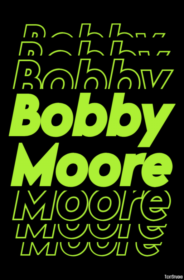 Bobby Moore Efecto de Texto