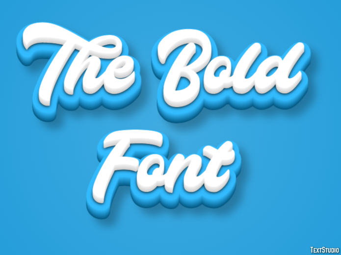 The Bold Font Text Effect