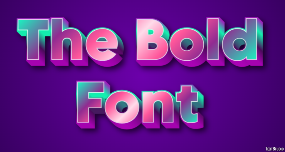 The Bold Font Text Effect