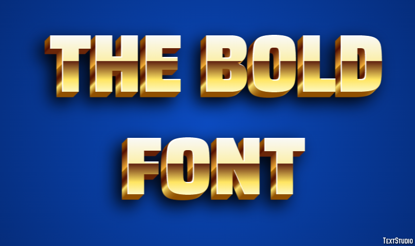 The Bold Font Text Effect