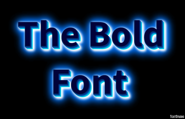 The Bold Font Text Effect