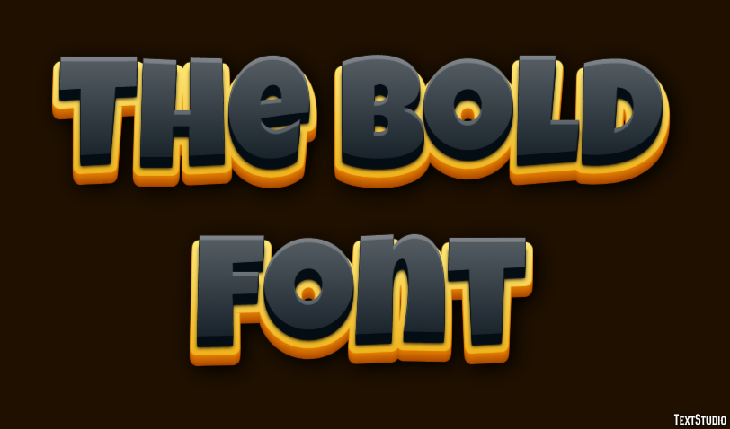 The Bold Font Text Effect