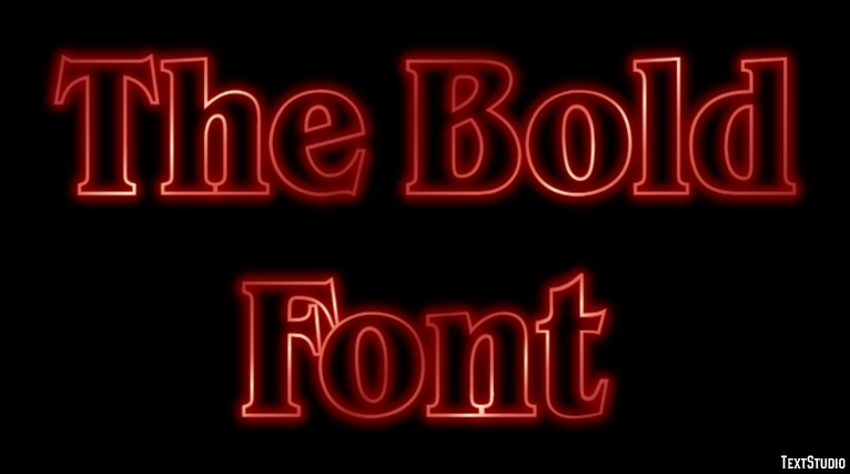 The Bold Font Text Effect