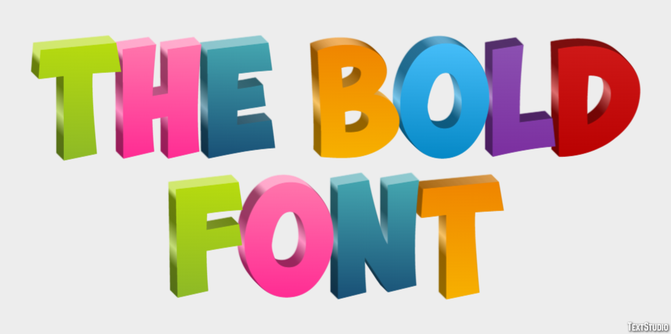 The Bold Font Text Effect