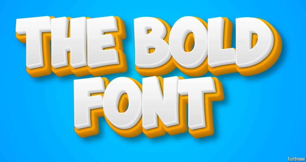 The Bold Font Text Effect