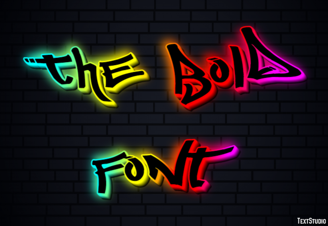 The Bold Font Text Effect