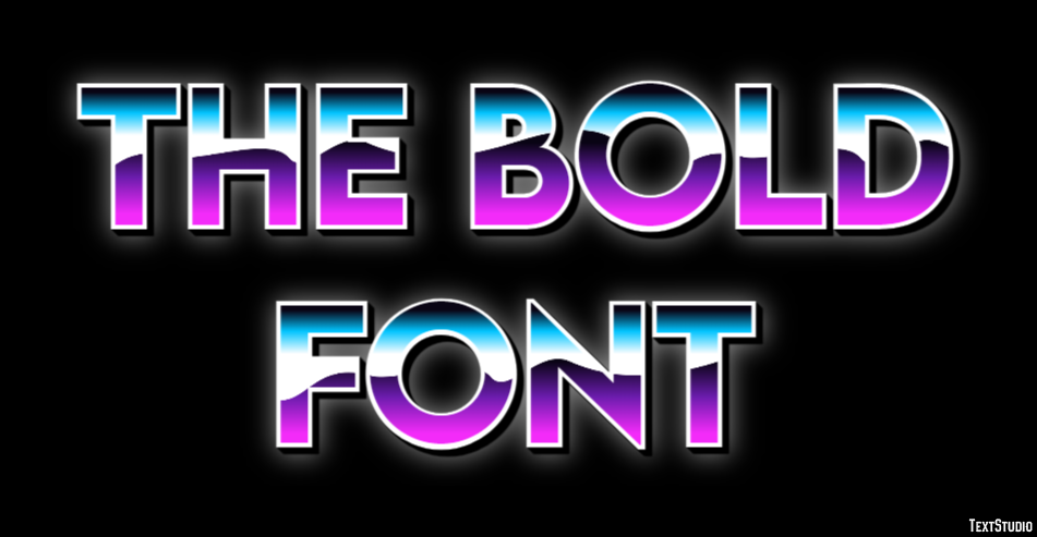 The Bold Font Text Effect