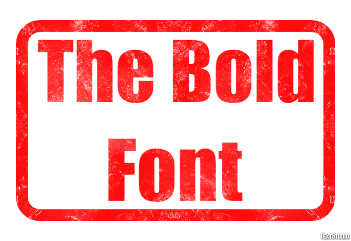 The Bold Font Text Effect