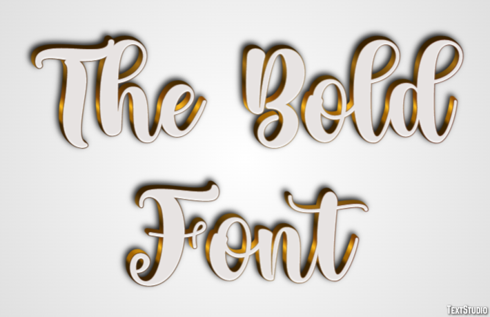 The Bold Font Text Effect