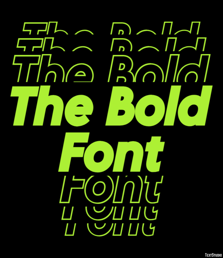The Bold Font Text Effect