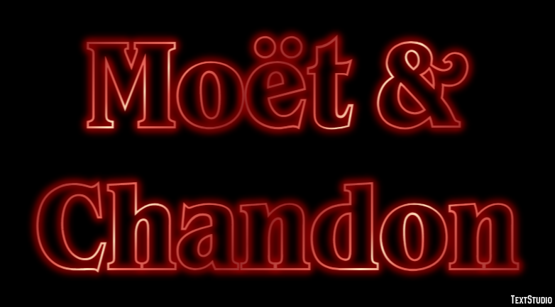 Moët & Chandon Texteffekt