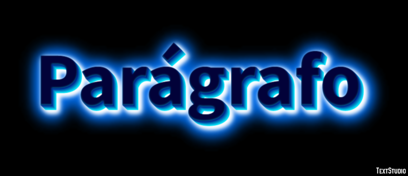 Parágrafo Effetto testo