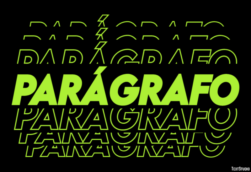 Parágrafo Effetto testo