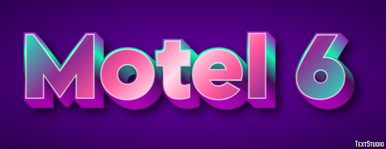 Motel 6 Efeito de texto