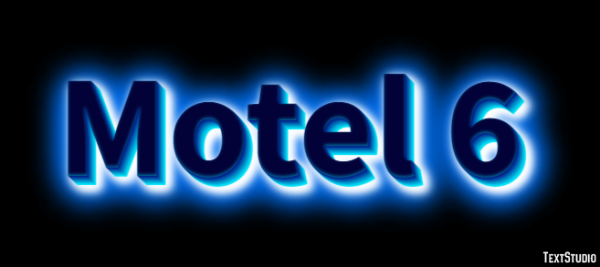 Motel 6 Efeito de texto