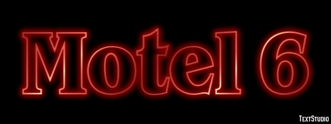 Motel 6 Efeito de texto