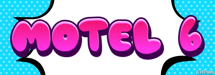 Motel 6 Efeito de texto