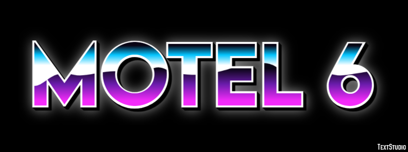Motel 6 Efeito de texto