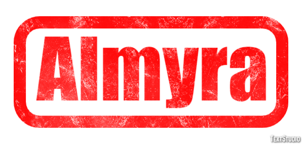 Almyra Efeito de texto