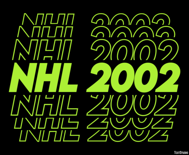 NHL 2002 Effetto testo