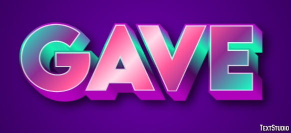 Gave Tekst Effect