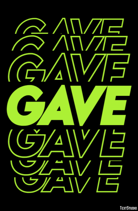 Gave Texteffekt