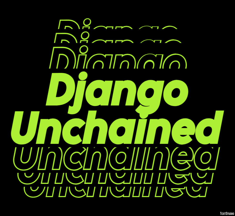 Django Unchained Tekst Effect