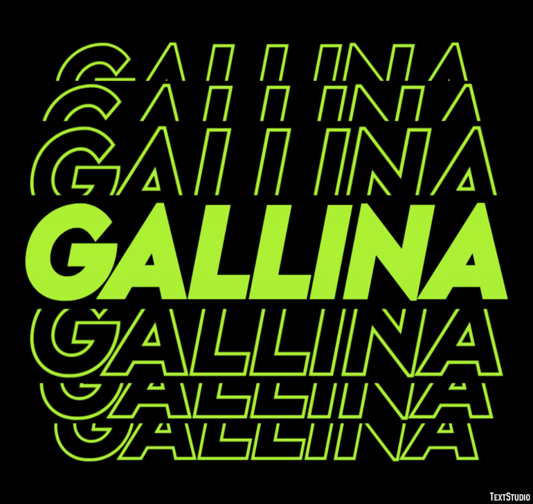 Gallina Efecto de texto