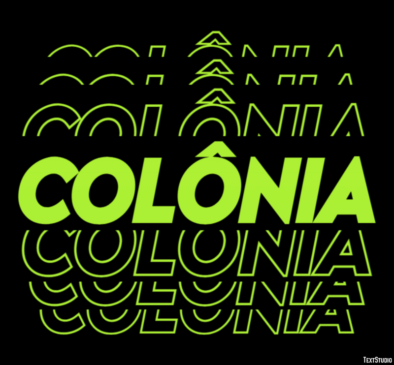 Colônia Efeito do texto