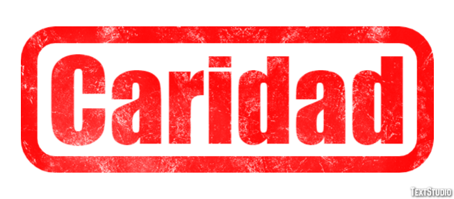 Caridad Efecto de texto