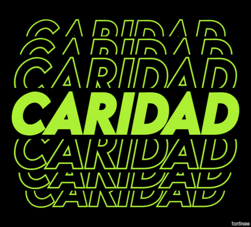 Caridad Efecto de texto