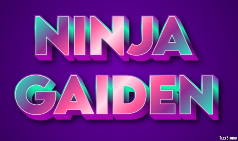 Ninja Gaiden Effetto testo