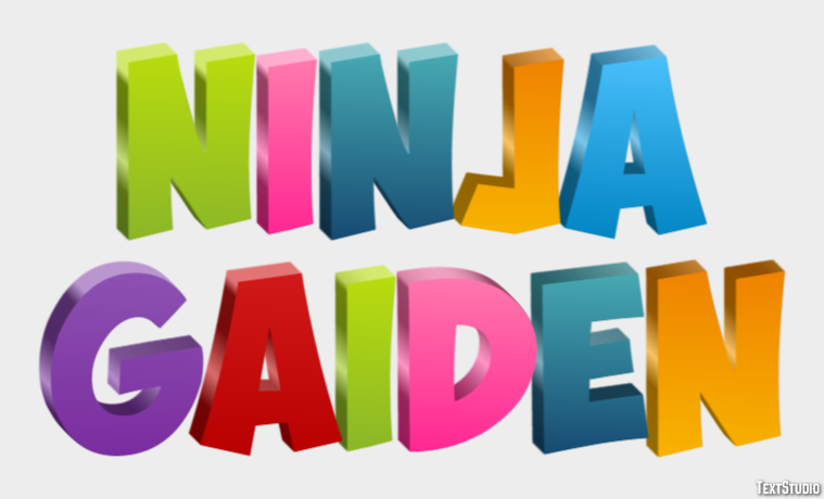 Ninja Gaiden Effetto testo